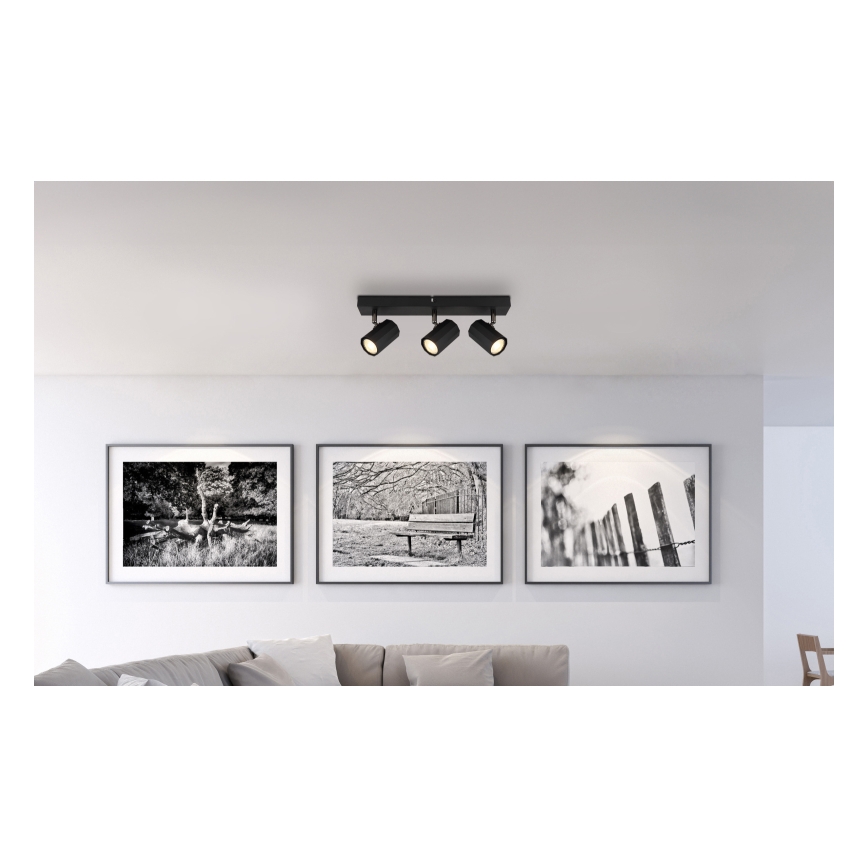Globo - Точечный светильник 3xGU10/25W/230V черный