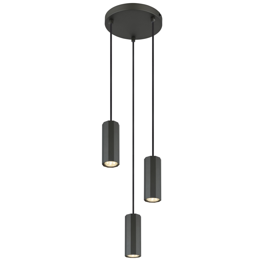 Globo - Підвісна люстра 3xGU10/25W/230V чорний
