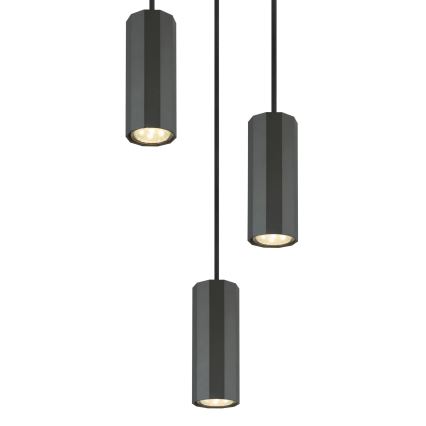 Globo - Підвісна люстра 3xGU10/25W/230V чорний