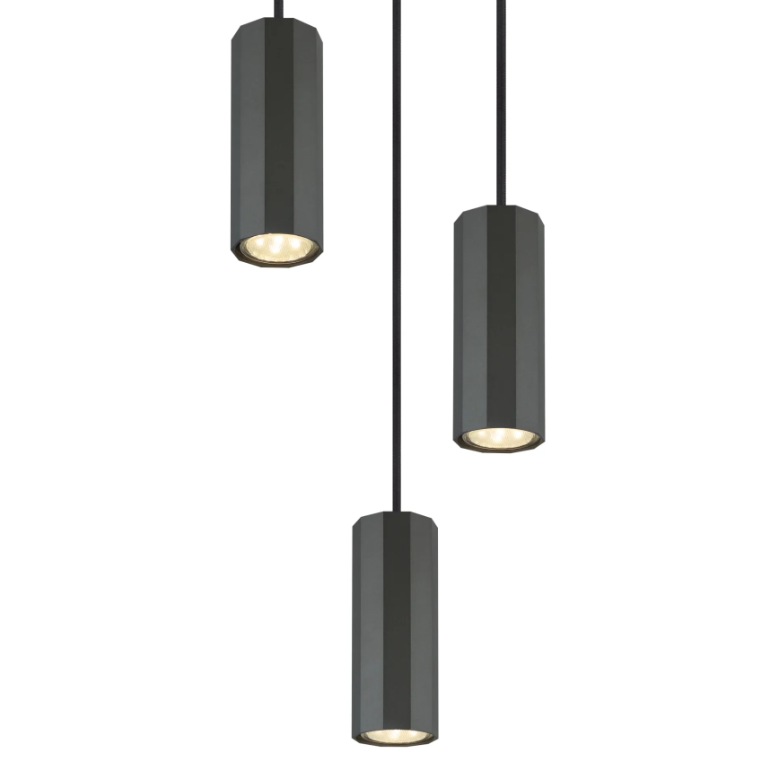 Globo - Підвісна люстра 3xGU10/25W/230V чорний