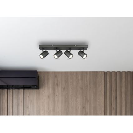 Globo - Точечный светильник 4xGU10/25W/230V черный