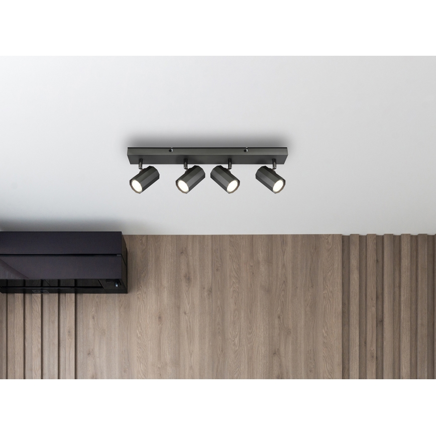 Globo - Точечный светильник 4xGU10/25W/230V черный