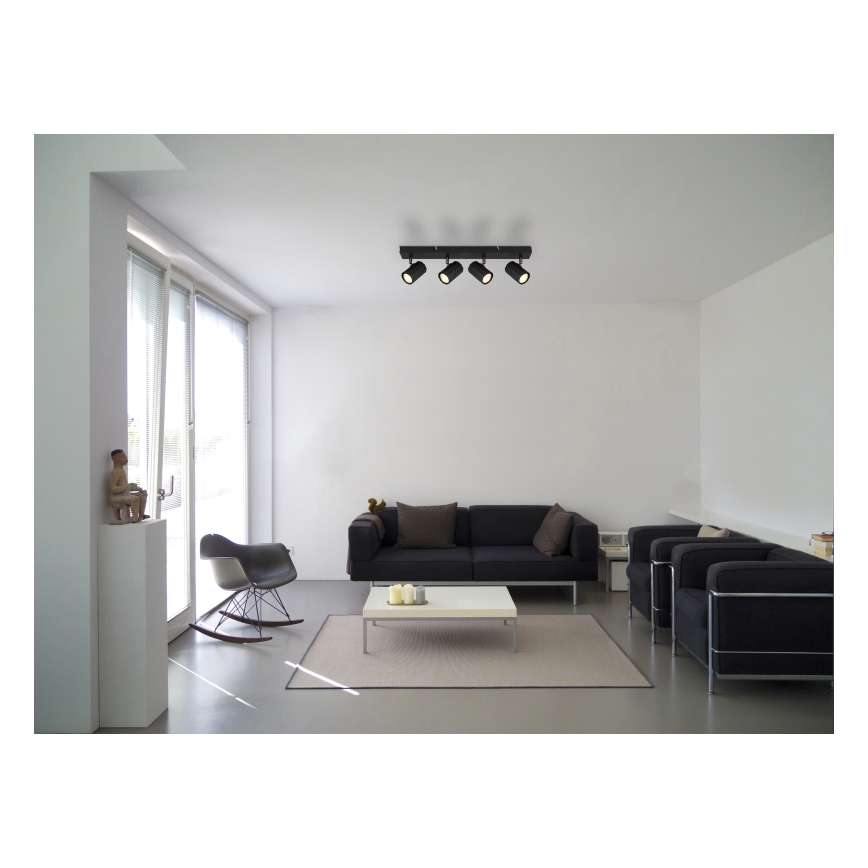 Globo - Точечный светильник 4xGU10/25W/230V черный