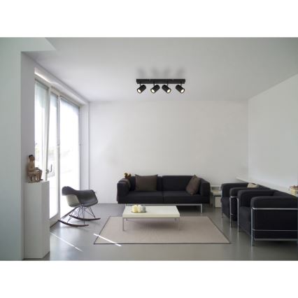 Globo - Точковий світильник 4xGU10/25W/230V чорний