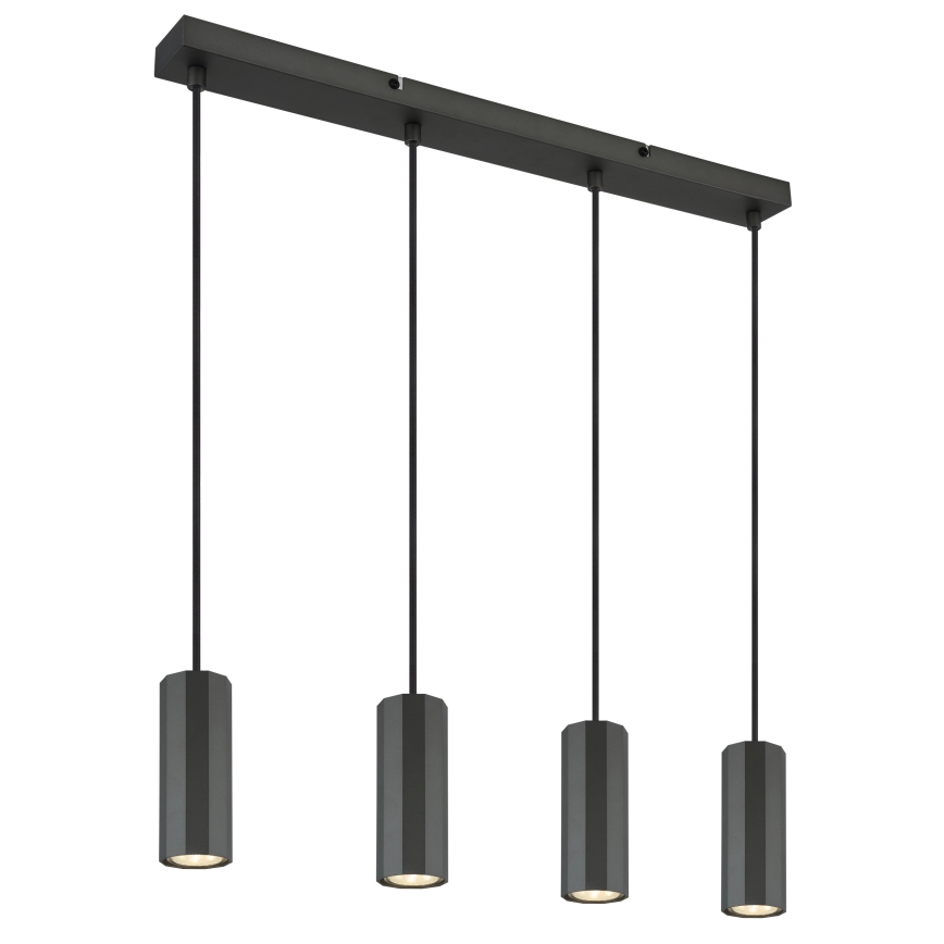 Globo - Подвесная люстра 4xGU10/25W/230V черный