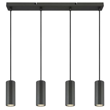 Globo - Подвесная люстра 4xGU10/25W/230V черный