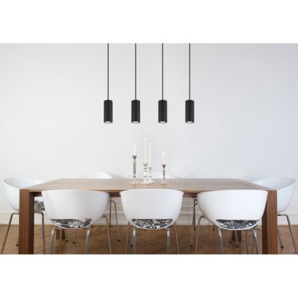 Globo - Підвісна люстра 4xGU10/25W/230V чорний