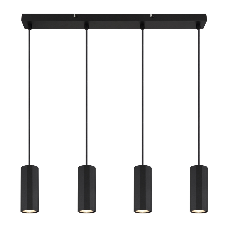 Globo - Підвісна люстра 4xGU10/25W/230V чорний