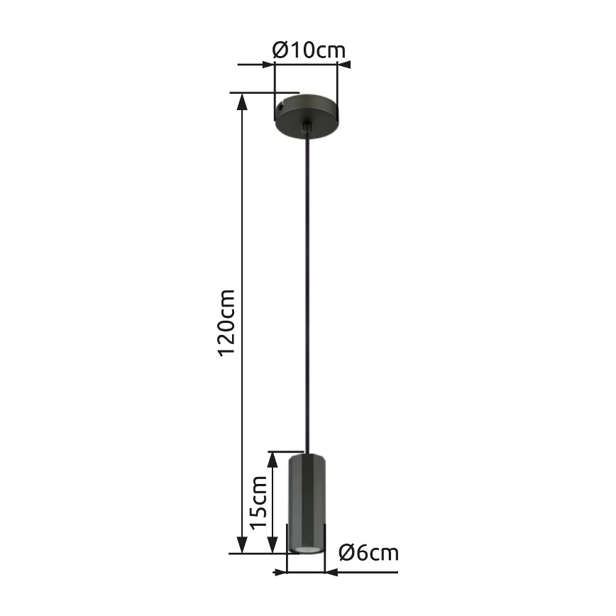 Globo - Підвісна люстра 1xGU10/25W/230V чорний