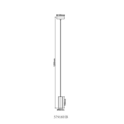 Globo - Подвесная люстра 1xGU10/25W/230V черный