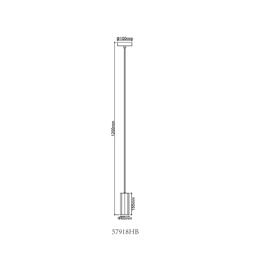 Globo - Подвесная люстра 1xGU10/25W/230V черный