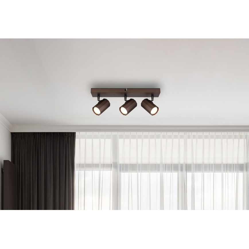 Globo - Точечный светильник 3xGU10/25W/230V коричневый