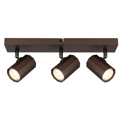 Globo - Точечный светильник 3xGU10/25W/230V коричневый