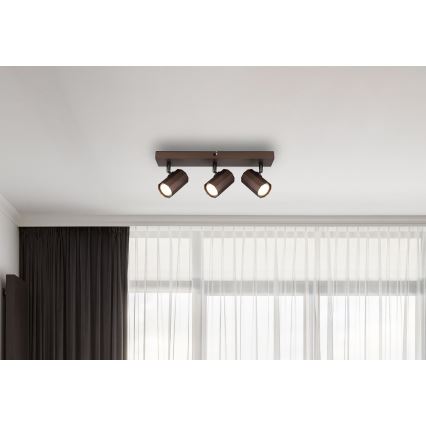 Globo - Точечный светильник 3xGU10/25W/230V коричневый