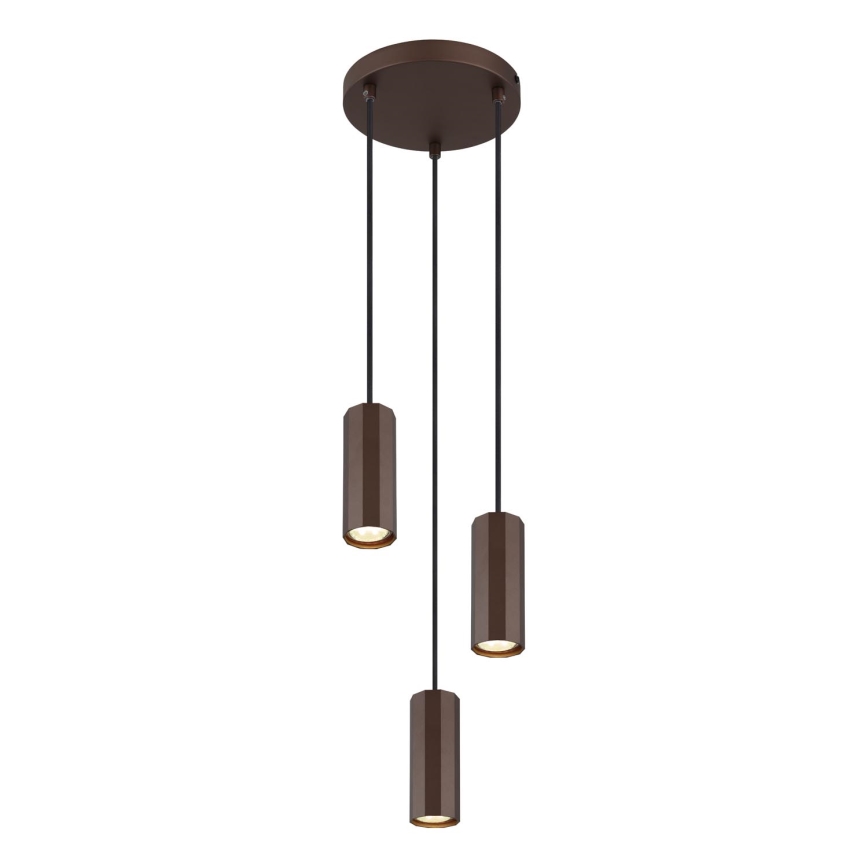 Globo - Подвесная люстра 3xGU10/25W/230V коричневый