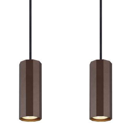 Globo - Підвісна люстра 4xGU10/25W/230V коричневий