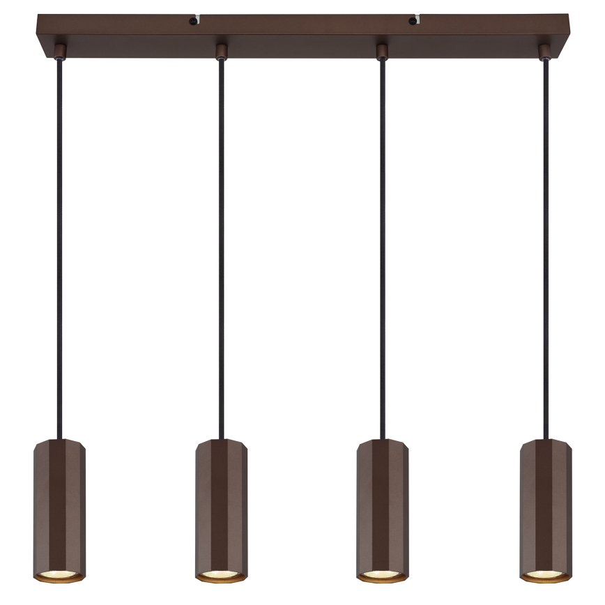 Globo - Підвісна люстра 4xGU10/25W/230V коричневий