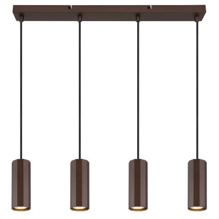 Globo - Подвесная люстра 4xGU10/25W/230V коричневый