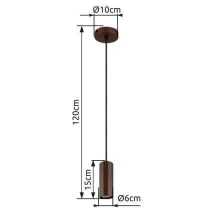 Globo - Підвісна люстра 1xGU10/25W/230V коричневий