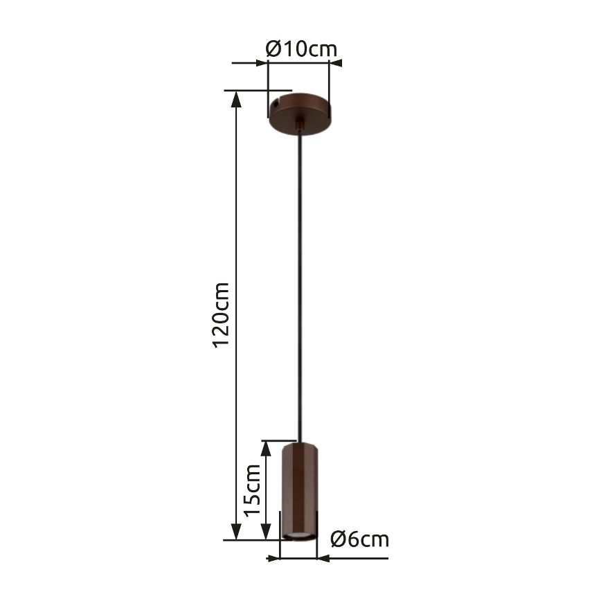 Globo - Підвісна люстра 1xGU10/25W/230V коричневий