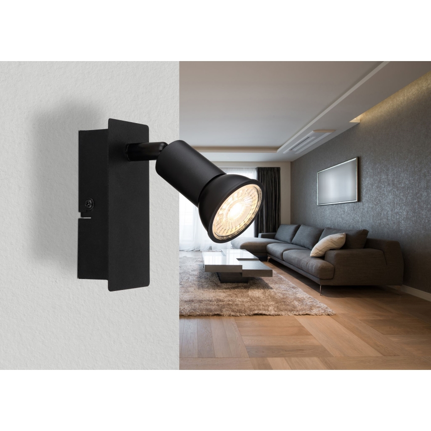 Globo - Настенный точечный светильник 1xGU10/35W/230V черная