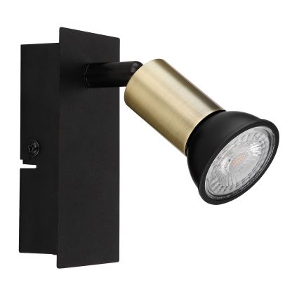Globo - Настенный точечный светильник 1xGU10/35W/230V черная/латунная