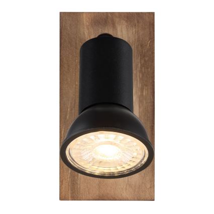 Globo - Настінний точковий світильник 1xGU10/35W/230V дерево/чорний