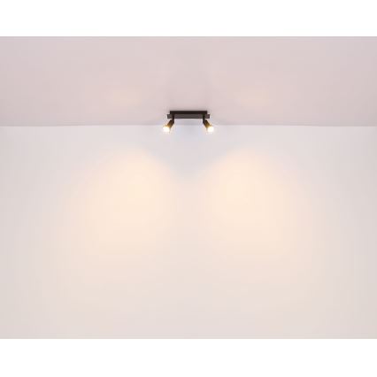 Globo - Точковий світильник 2xGU10/35W/230V чорний