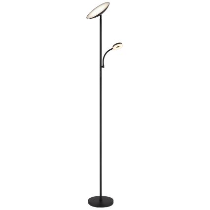Globo - Светодиодный торшер с регулированием яркости LED/20W/230V+ LED/5W 3000/4000/6500K черный