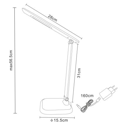 Globo - LED Настільна лампа з регулюванням яскравості LED/7W/230V