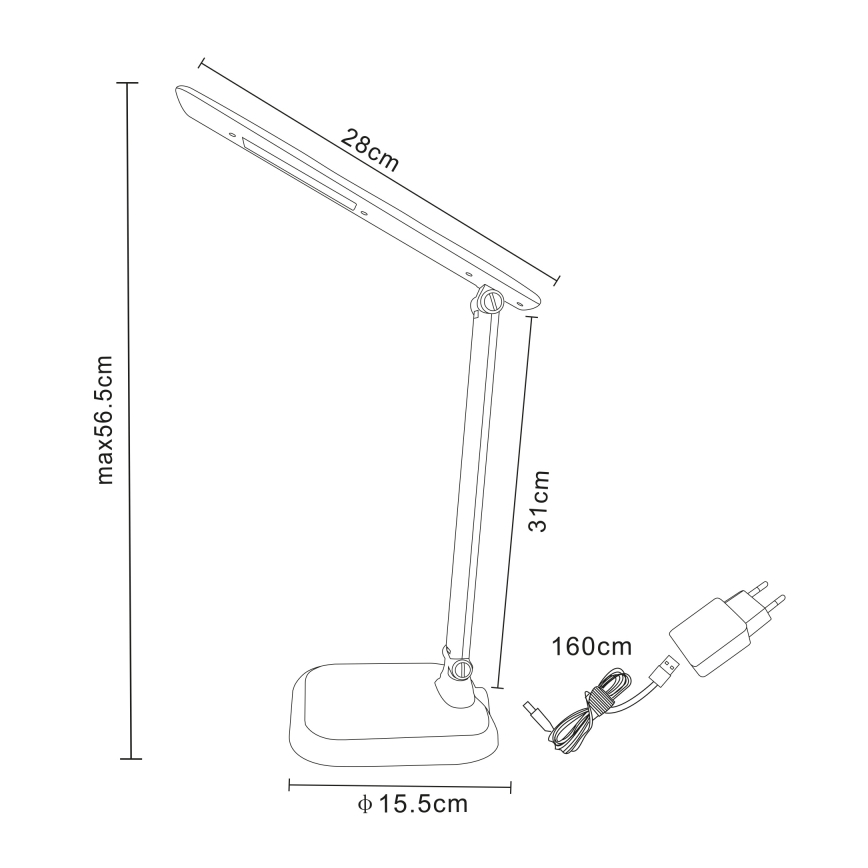 Globo - LED Настільна лампа з регулюванням яскравості LED/7W/230V