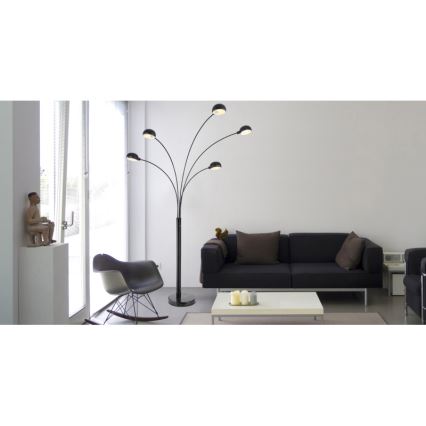 Globo - Торшер 5xE14/40W/230V черный