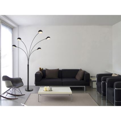 Globo - Торшер 5xE14/40W/230V черный