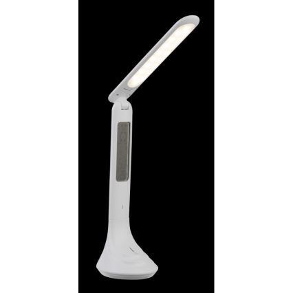Globo - LED-затемнювана акумуляторна настільна лампа з дисплеєм, LED/4W/230V, 2200 mAh, біла
