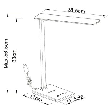 Globo - Светодиодная настольная лампа с регулированием яркости LED/5W/230V