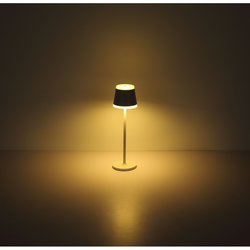 Globo - LED Аккумуляторная сенсорная настольная лампа с регулированием яркости LED/4,6W/230V 1800 mAh USB IP54 белая