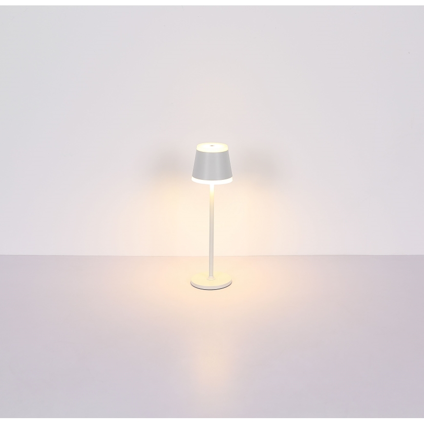 Globo - LED Аккумуляторная сенсорная настольная лампа с регулированием яркости LED/4,6W/230V 1800 mAh USB IP54 белая