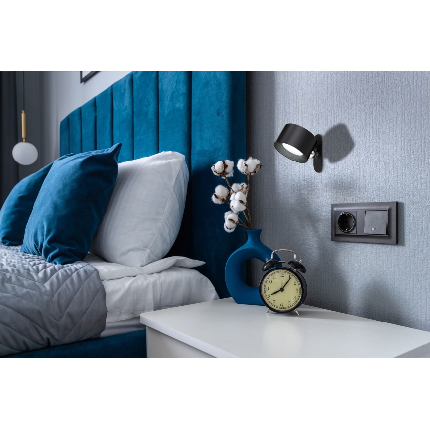 Globo - Сенсорна настільна LED лампа з регулюванням яскравості 4в1 LED/4W/5V 3000/4000/5000K 1200 mAh чорний
