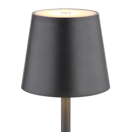Globo - LED С регулированием яркости сенсорный уличный лампа LED/3W/3,7V IP44 1800mAh + USB черная