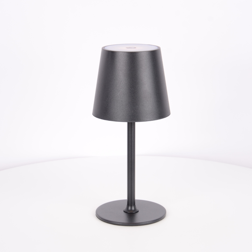 Globo - LED Сенсорна вулична лампа з регулюванням яскравості LED/3W/3,7V IP44 1800 mAh USB чорний