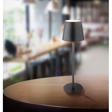 Globo - LED Сенсорна вулична лампа з регулюванням яскравості LED/3W/3,7V IP44 1800 mAh USB чорний