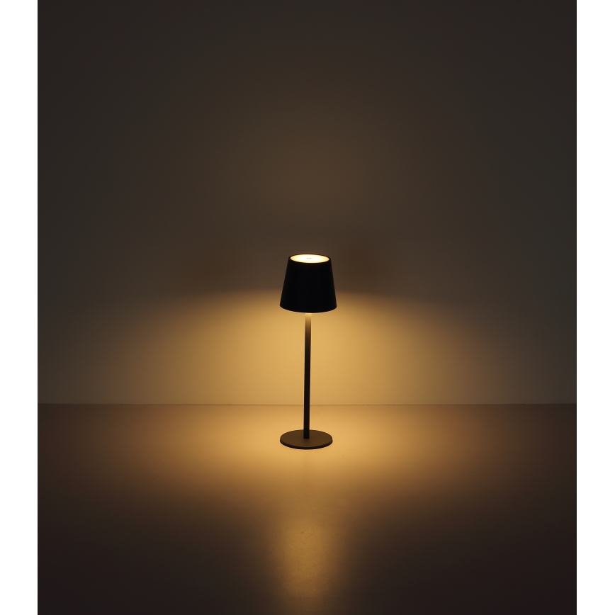 Globo - LED Сенсорна вулична лампа з регулюванням яскравості LED/3W/3,7V IP44 1800 mAh USB чорний