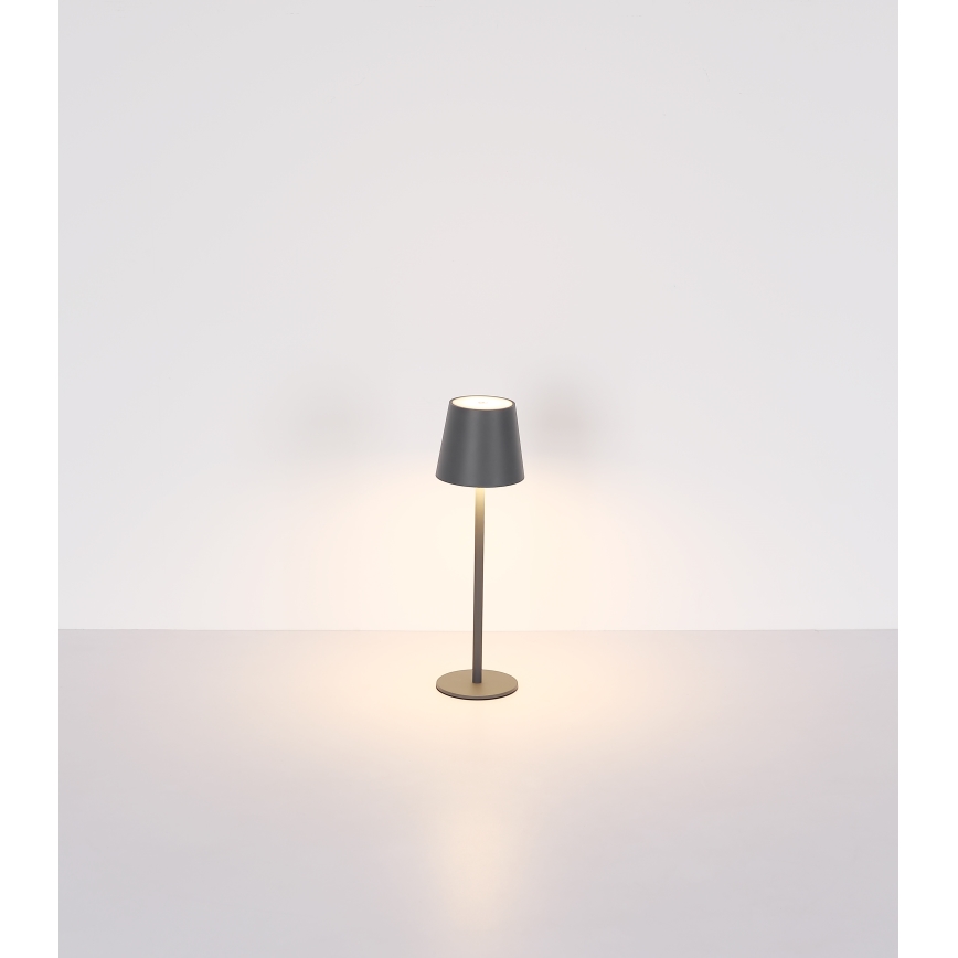 Globo - LED Сенсорна вулична лампа з регулюванням яскравості LED/3W/3,7V IP44 1800 mAh USB чорний