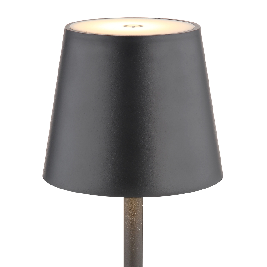 Globo - LED Сенсорна вулична лампа з регулюванням яскравості LED/3W/3,7V IP44 1800 mAh USB чорний