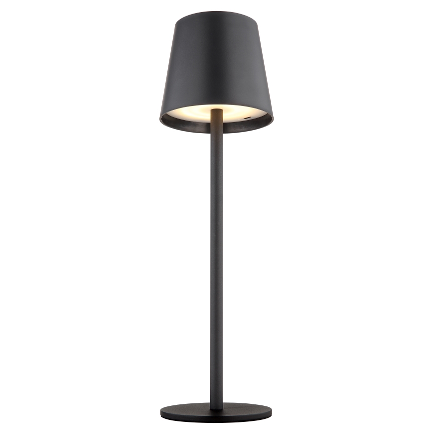 Globo - LED Сенсорна вулична лампа з регулюванням яскравості LED/3W/3,7V IP44 1800 mAh USB чорний