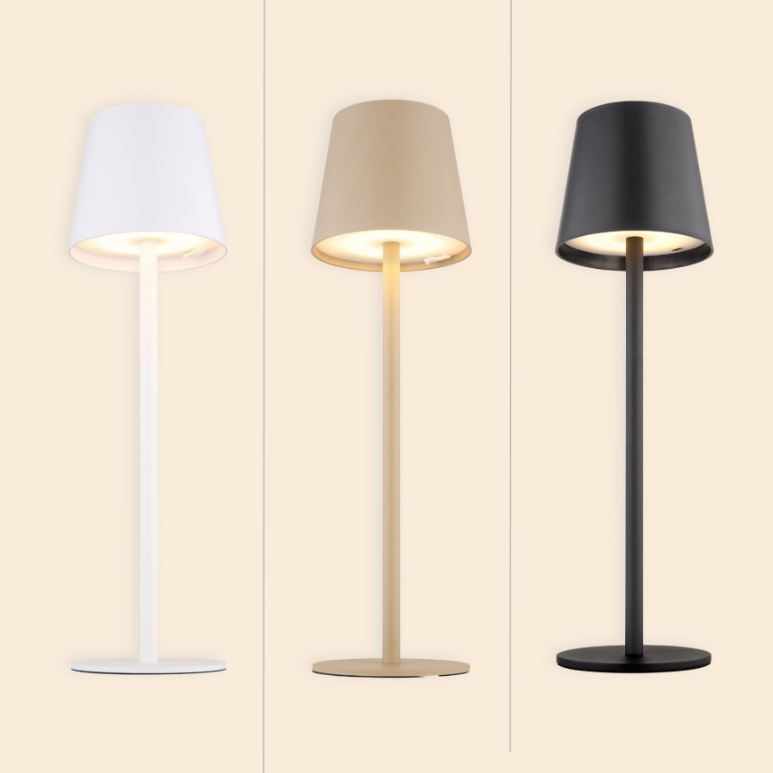 Globo - LED Сенсорна вулична лампа з регулюванням яскравості LED/3W/3,7V IP44 1800 mAh USB чорний