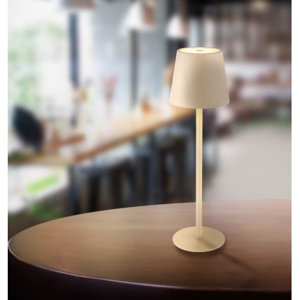 Globo - LED Сенсорна вулична лампа з регулюванням яскравості LED/3W/3,7V IP44 1800 mAh USB бежевий
