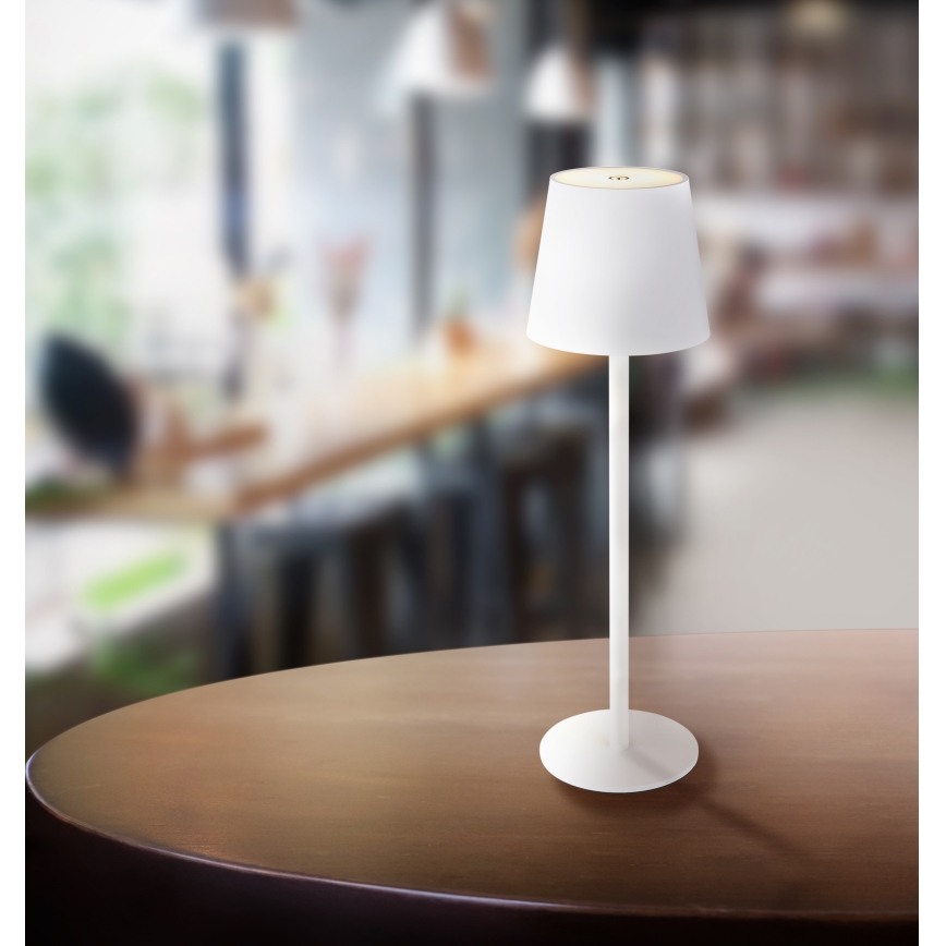 Globo - LED Сенсорна вулична лампа з регулюванням яскравості LED/3W/3,7V IP44 1800 mAh USB білий