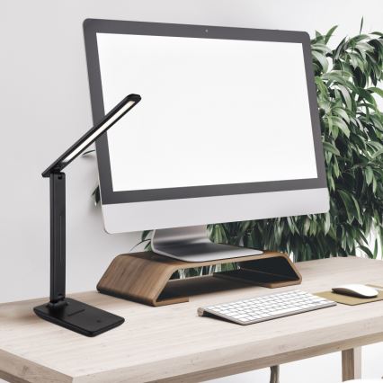 Globo - LED сенсорная диммируемая зарядная настольная лампа LED/4 Вт/5 В 2700/4000/6500K 1800 мА·ч чёрная