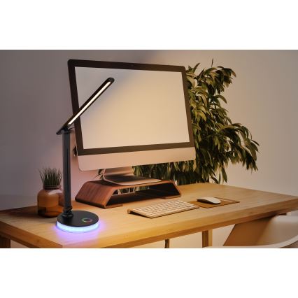 Globo - LED RGBW Сенсорна настільна лампа з регулюванням яскравості LED/5W/230V + LED/2W 2700K/4000K/6500K чорний